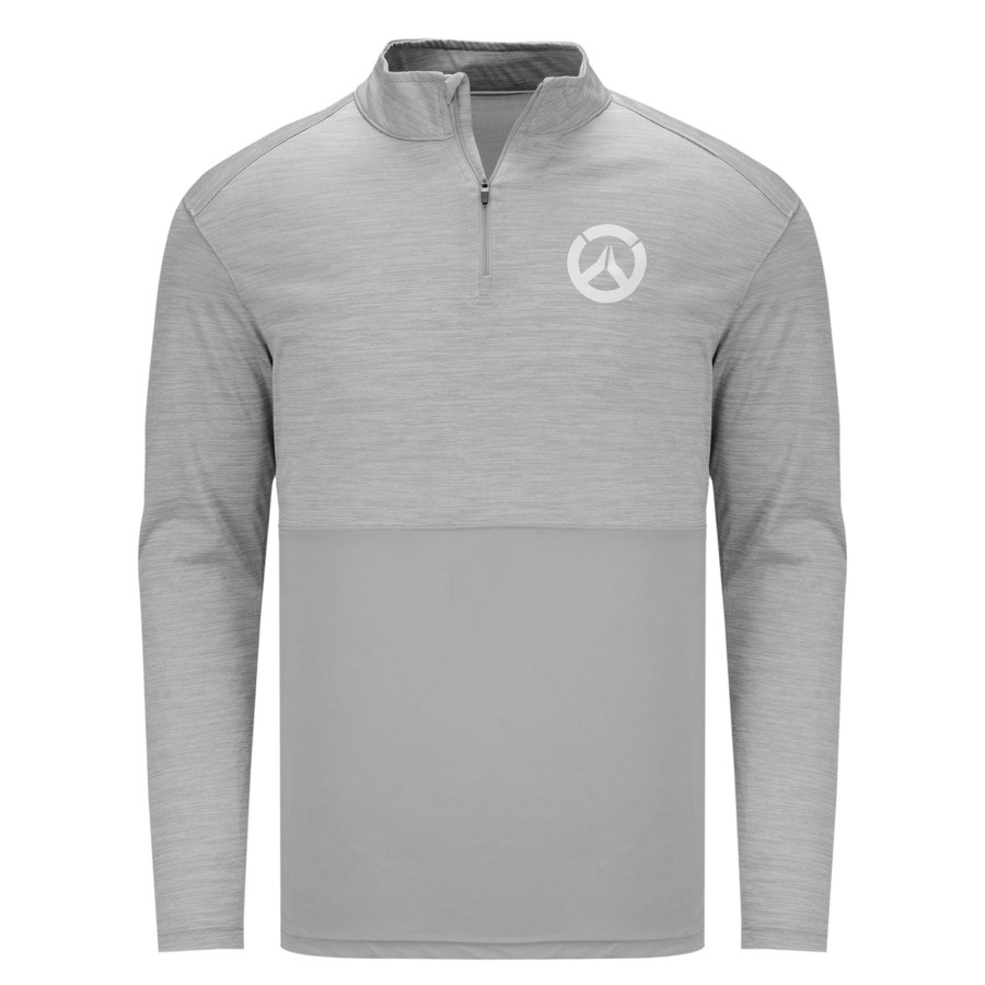 Apparel LGM | Overwatch 2 Performance Quarter-Zip Heather Grey Sweatshirt