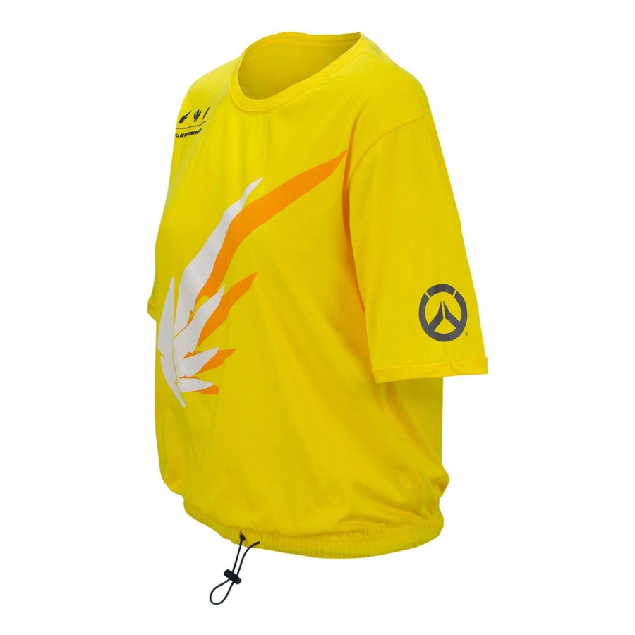 Apparel Difuzed | Overwatch Mercy Women'S Yellow Wings Cropped T-Shirt