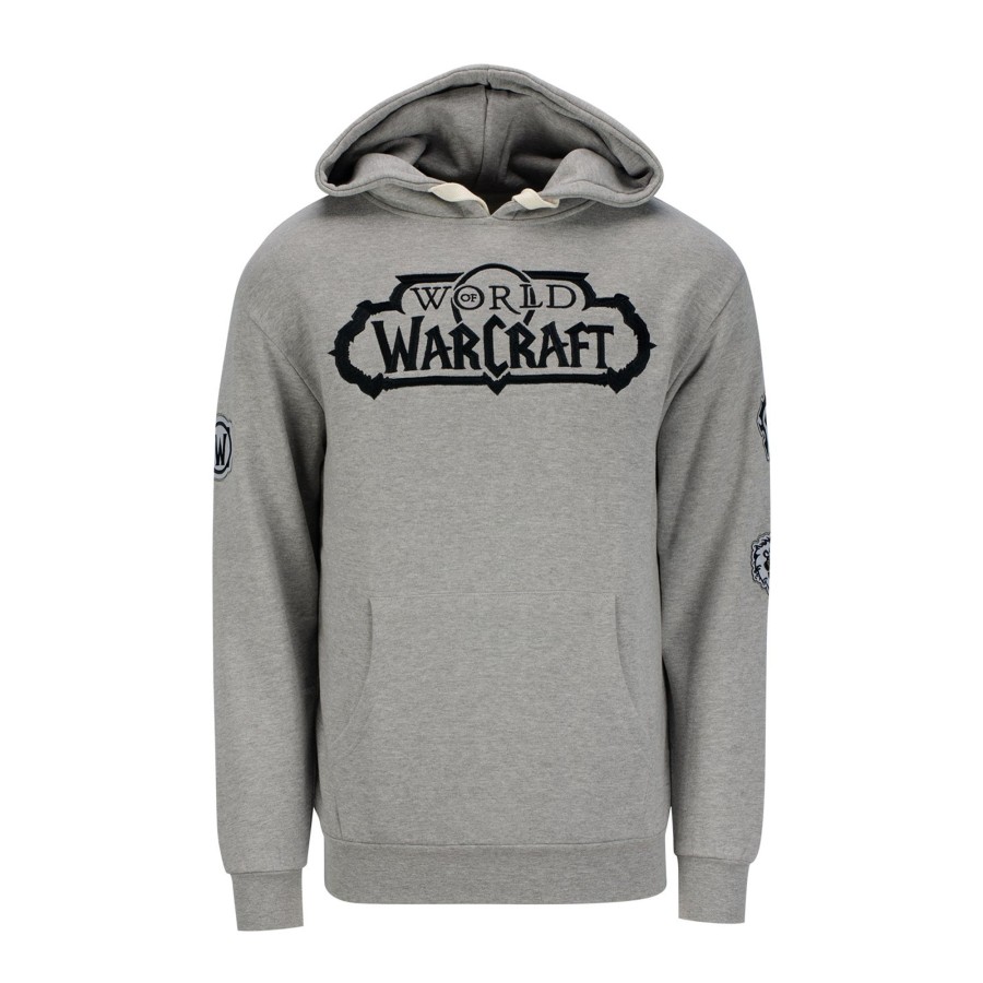 Apparel Thunderwear | World Of Warcraft Heavy Weight Patch Pullover Grey Hoodie