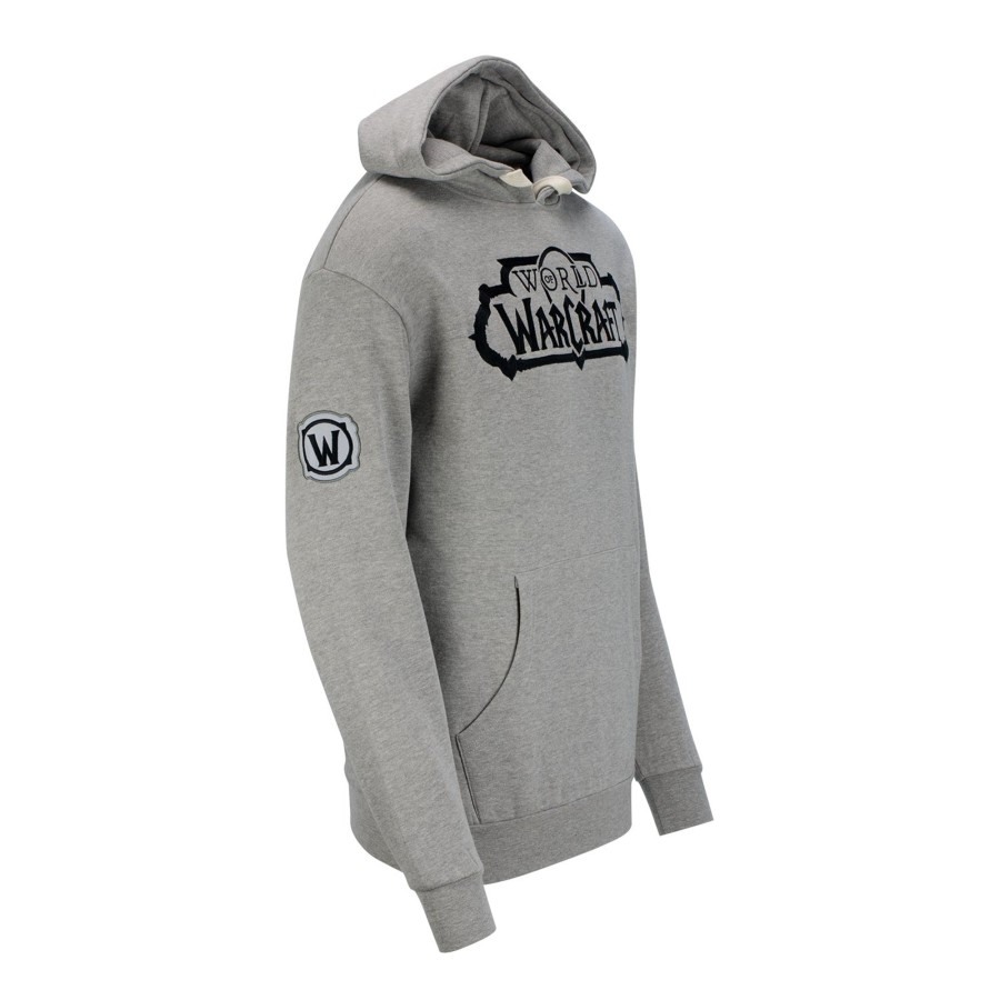 Apparel Thunderwear | World Of Warcraft Heavy Weight Patch Pullover Grey Hoodie