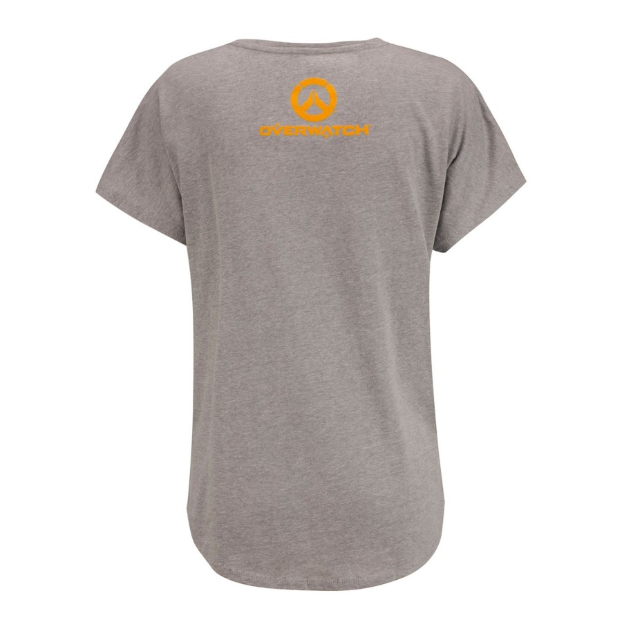 Apparel Fanatics | Overwatch Tracer Women'S Grey Scoop Neck T-Shirt