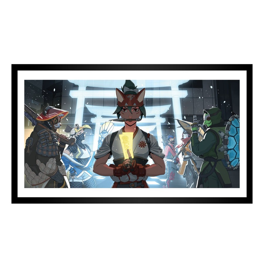 Books & Art Jondo | Overwatch 2 Kiriko Yokai Of The Kanezaka 12X24 In Framed Art Print