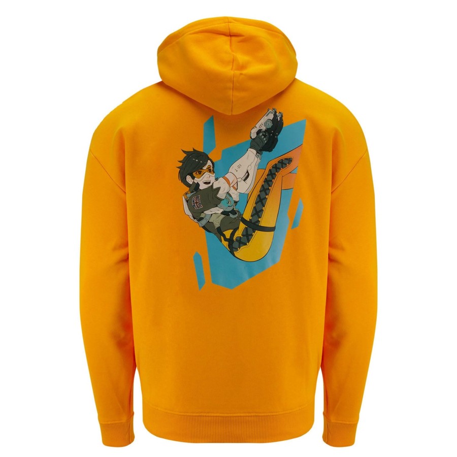 Apparel Level Up Wear | Overwatch Tracer Orange Anime Hoodie