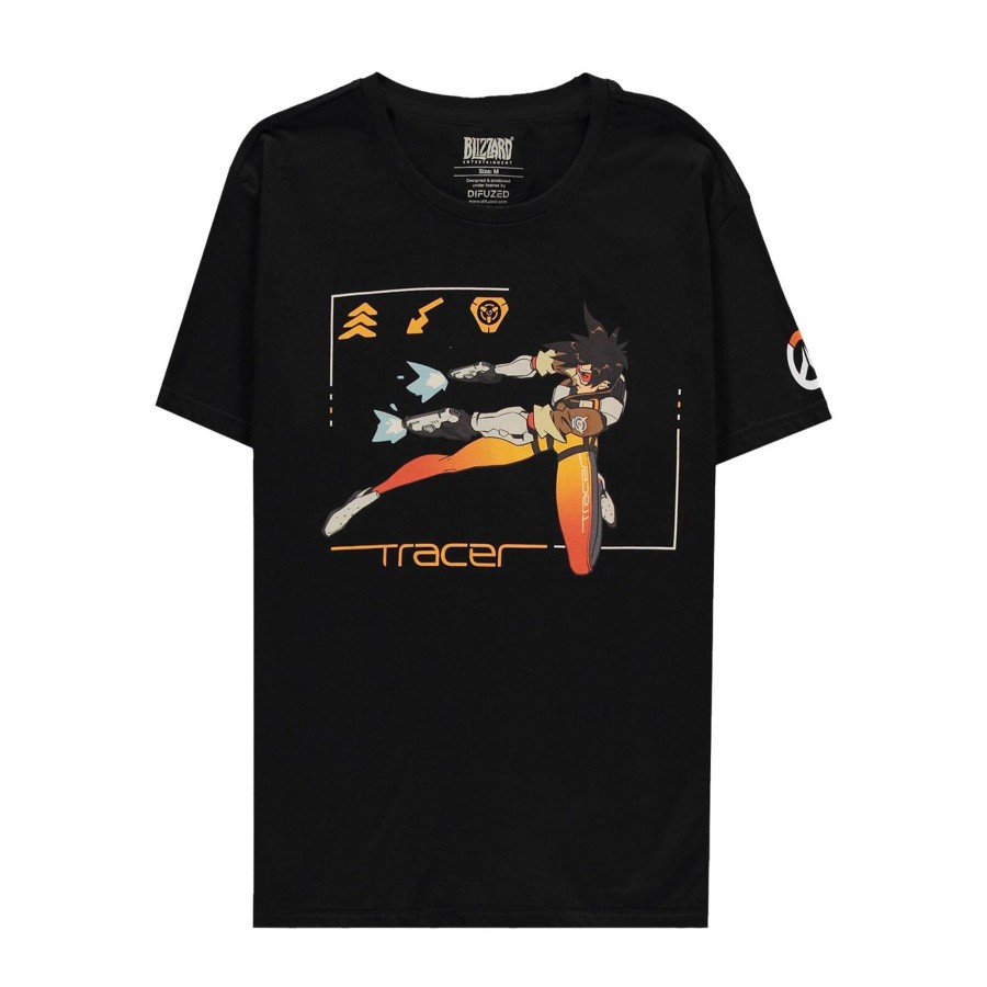 Apparel Difuzed | Overwatch Tracer Black Pew Pew Pew! T-Shirt