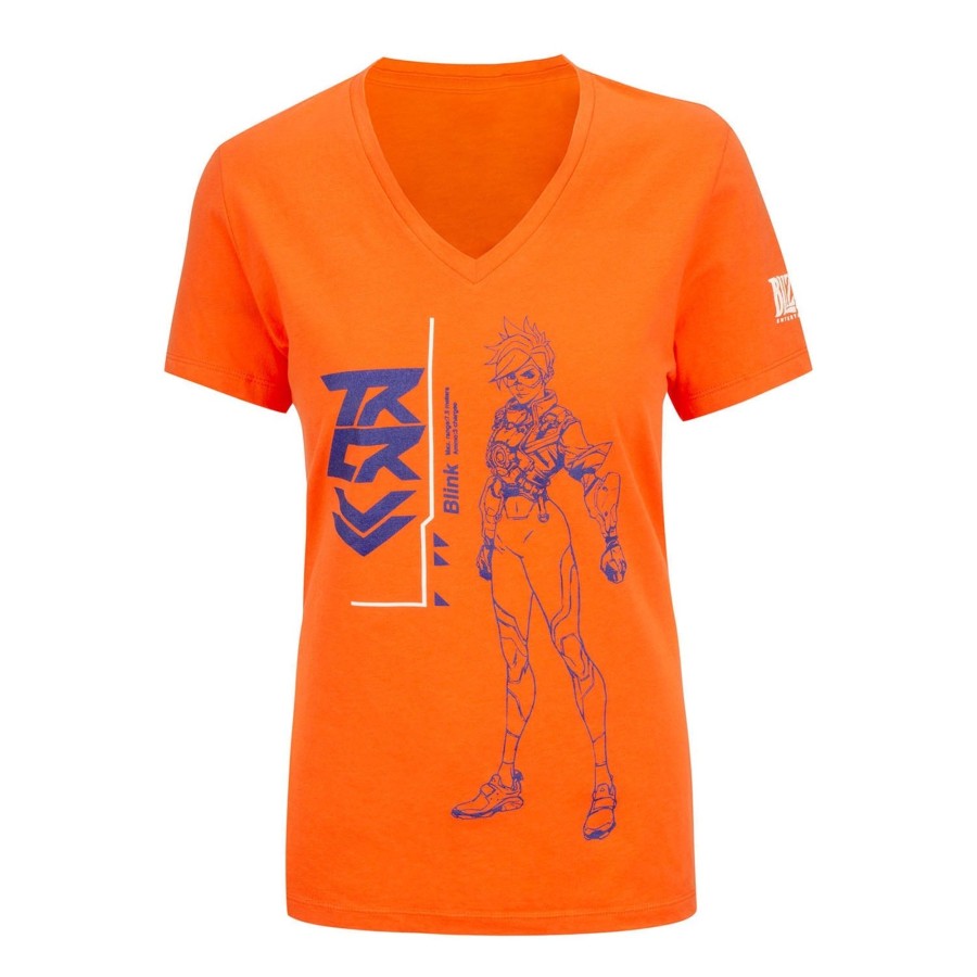 Apparel Fanatics | Overwatch 2 Tracer Women'S Orange V-Neck T-Shirt