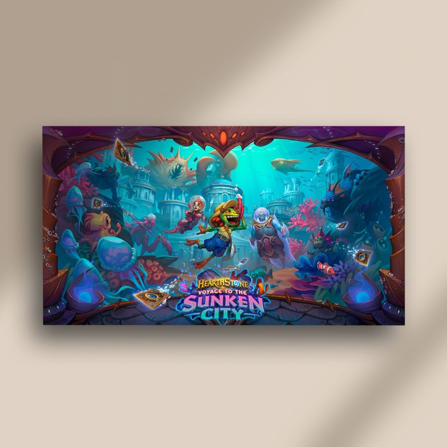 Books & Art Jondo | Hearthstone Voyage To The Sunken City 14X25In Canvas