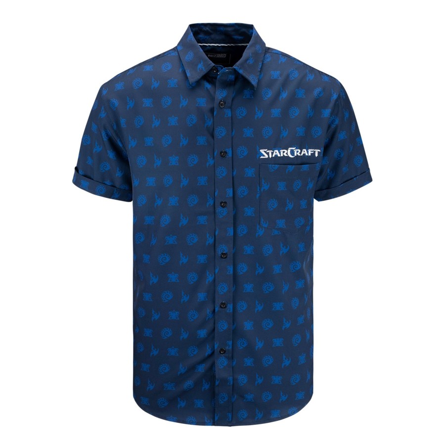 Apparel Thunderwear | Starcraft Button-Up Navy Shirt