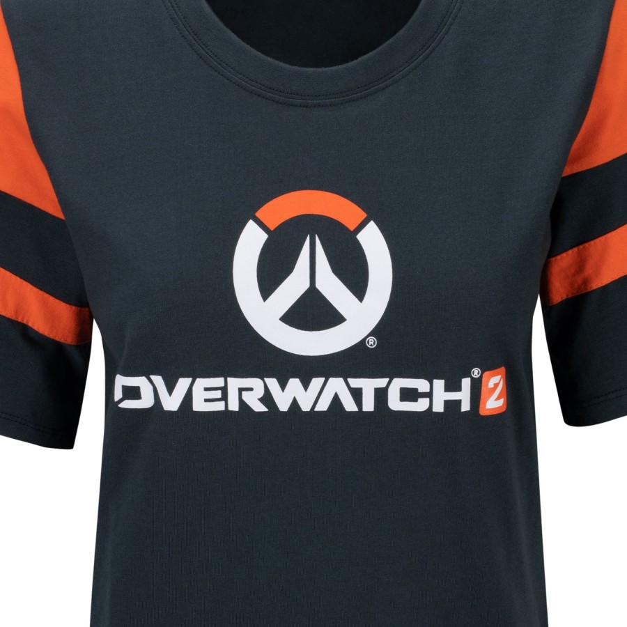 Apparel Fortune Fashion | Overwatch 2 Women'S Charcoal Logo T-Shirt