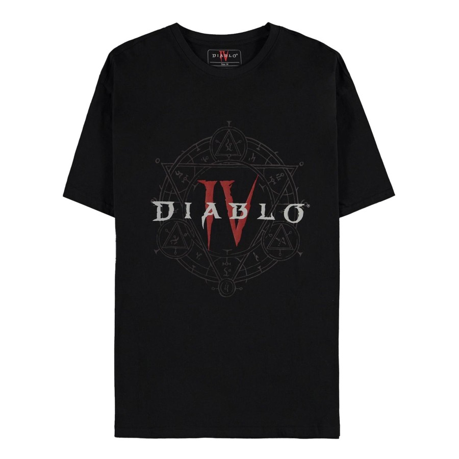 Apparel Difuzed | Diablo Iv Pentagram Logo Black T-Shirt