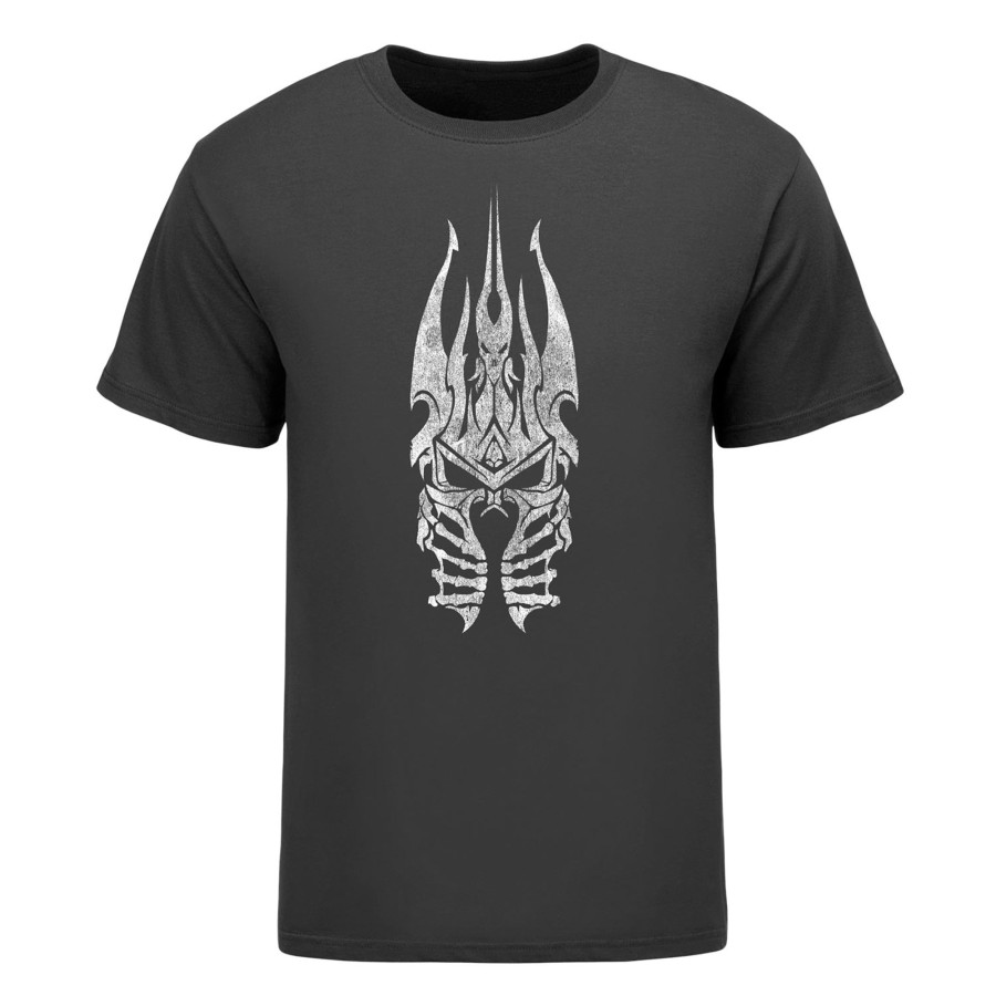 Apparel LGM | World Of Warcraft Wrath Of The Lich King Distressed Helm Grey T-Shirt