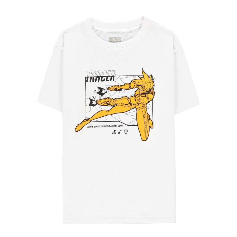 Apparel Difuzed | Overwatch Tracer Women'S White Shooting T-Shirt