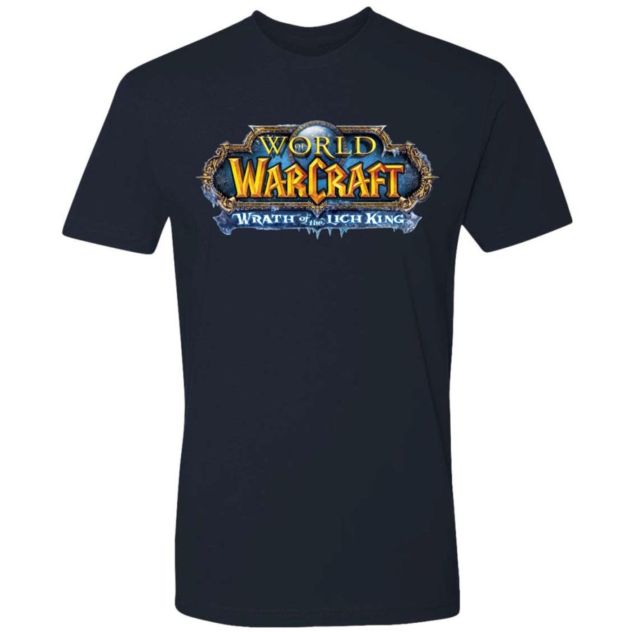 Apparel LGM | World Of Warcraft Wrath Of The Lich King Logo Navy T-Shirt