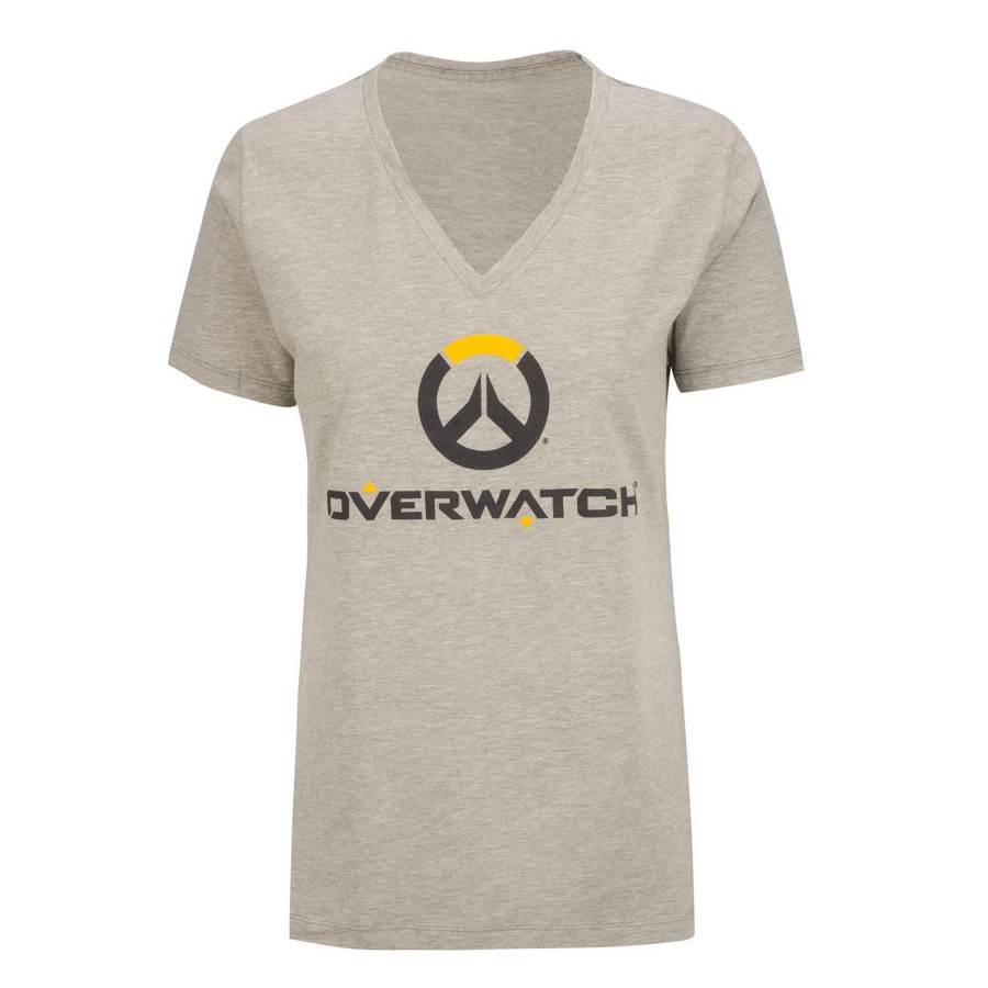 Apparel Fanatics | Overwatch Women'S Grey Logo V-Neck T-Shirt