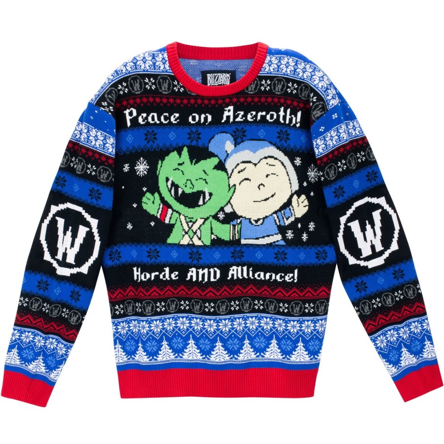 Apparel Thunderwear | World Of Warcraft Peace On Azeroth Holiday Sweater