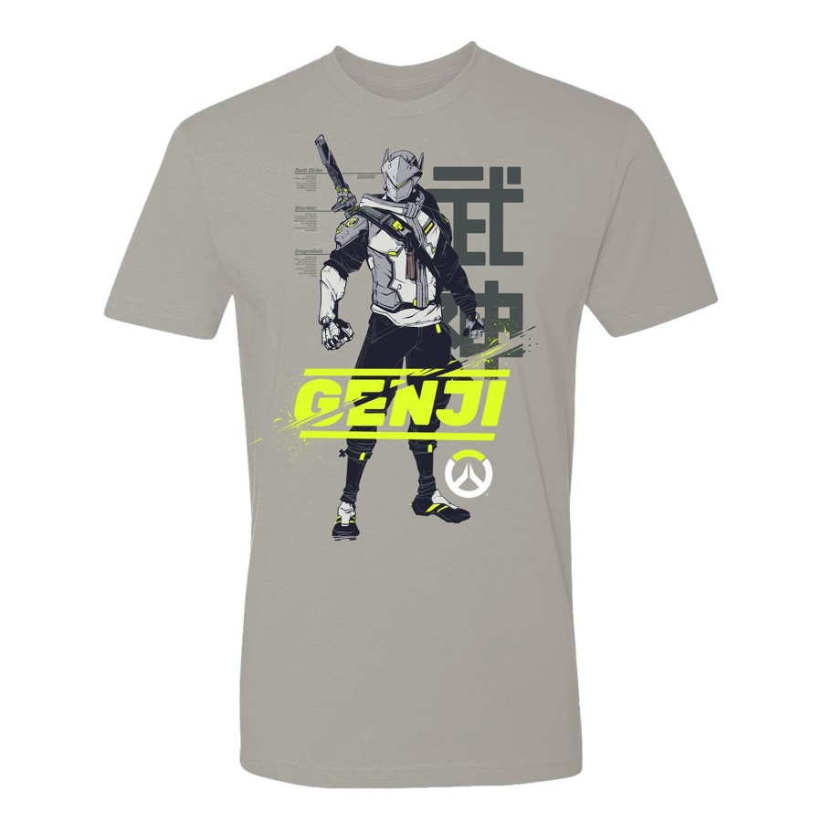 Apparel LGM | Overwatch 2 Genji Full Character Light Grey T-Shirt