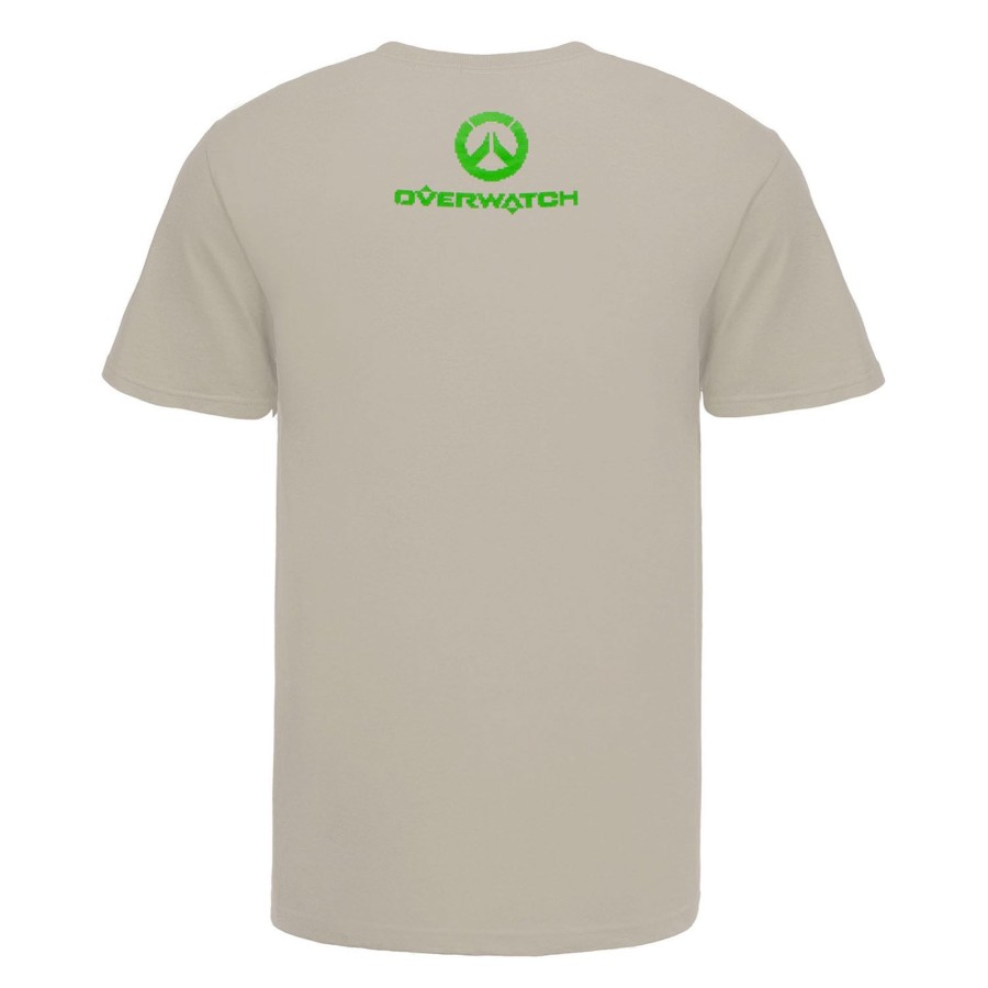 Apparel Level Up Wear | Overwatch Genji Beige Pixel T-Shirt