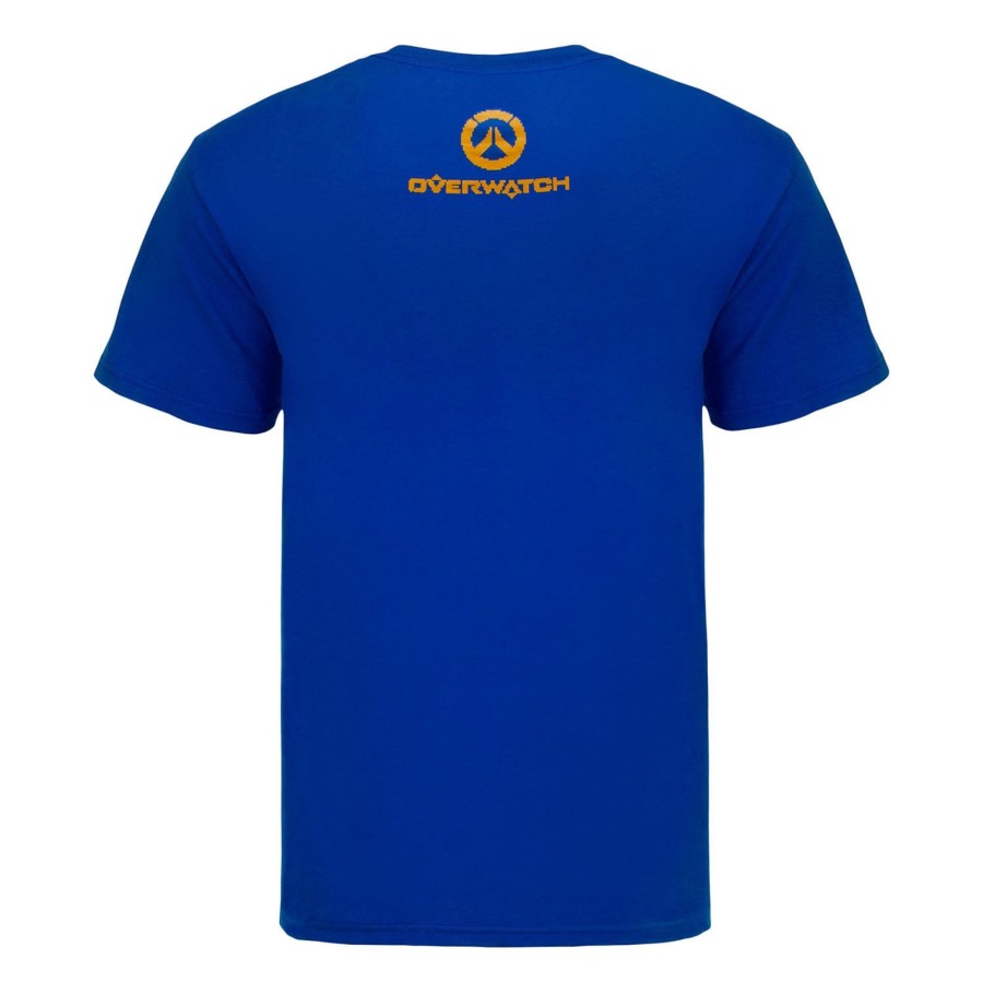 Apparel Level Up Wear | Overwatch Pharah Blue Pixel T-Shirt