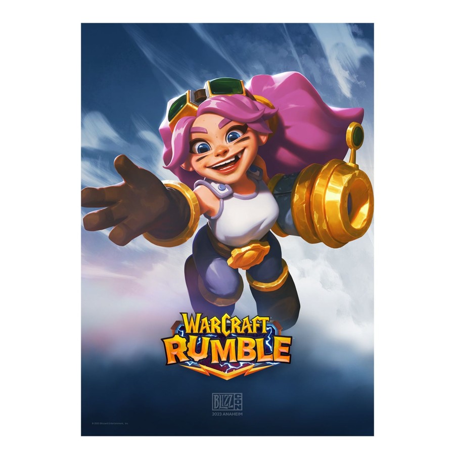 Books & Art Stickers and Posters | Warcraft Rumble Gnomelia The S.A.F.E. Pilot Blizzcon Poster