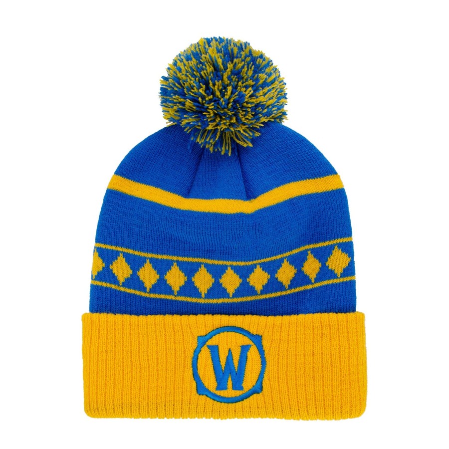 Apparel BAMBAMS | World Of Warcraft Alliance Blue Pom Beanie