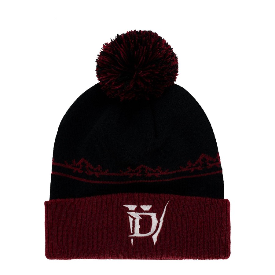 Apparel BAMBAMS | Diablo Iv Black Pom Beanie