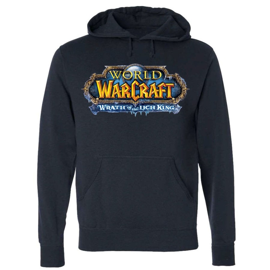 Apparel LGM | World Of Warcraft Wrath Of The Lich King Logo Navy Hoodie