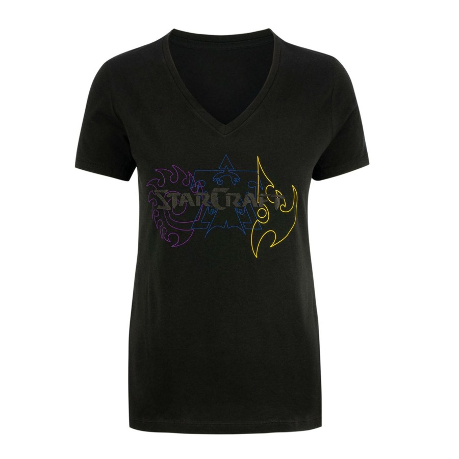 Apparel Fanatics | Starcraft Women'S Black Combat V-Neck T-Shirt