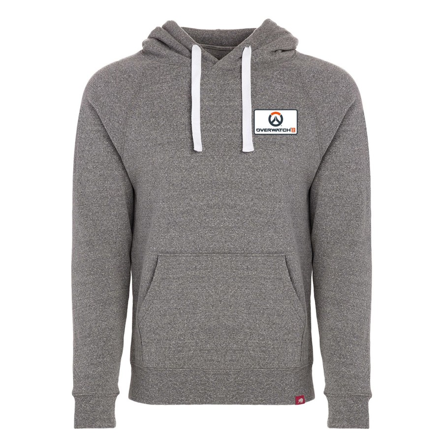 Apparel Sportiqe | Overwatch 2 Heather Grey Logo Patch Hoodie