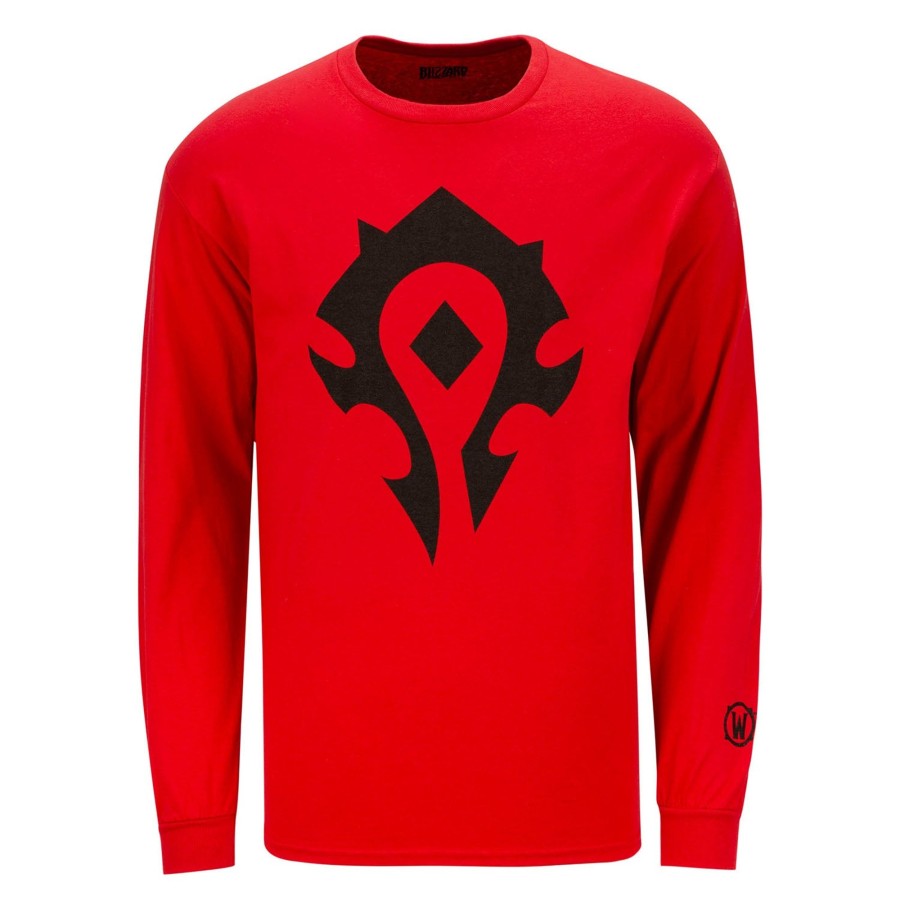 Apparel S & S | World Of Warcraft Horde Red Long Sleeve T-Shirt