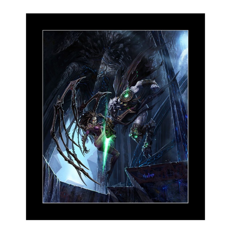 Books & Art Jondo | Starcraft Kerrigan Vs. Zeratul 17X20In Matted Print