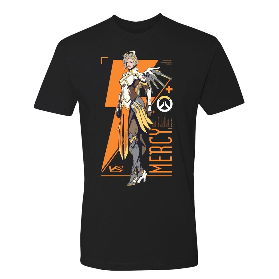 Apparel LGM | Overwatch 2 Mercy Full Character Black T-Shirt