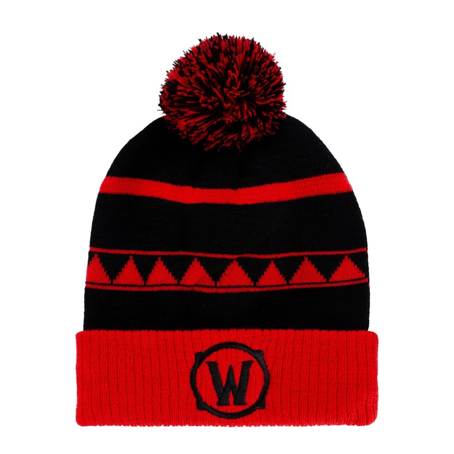 Apparel BAMBAMS | World Of Warcraft Horde Black Pom Beanie